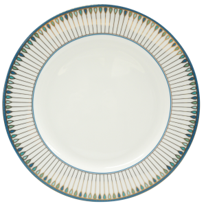 PEACOCK TURQUOISE 27cm Rim Dinner Plate